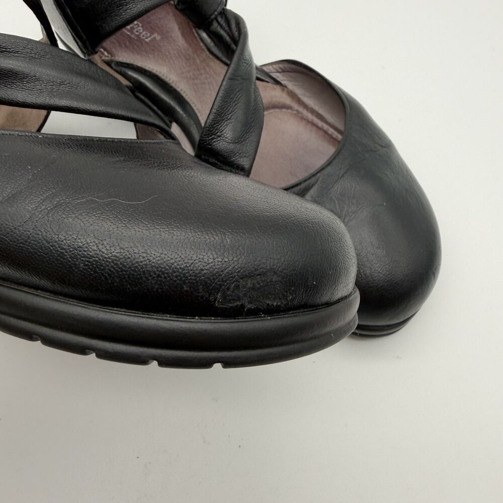 BeautiFeel Dear Black Leather Mary Jane Slip On Comfort Flats Women’s 7.5 EU 38 - Picture 11 of 13